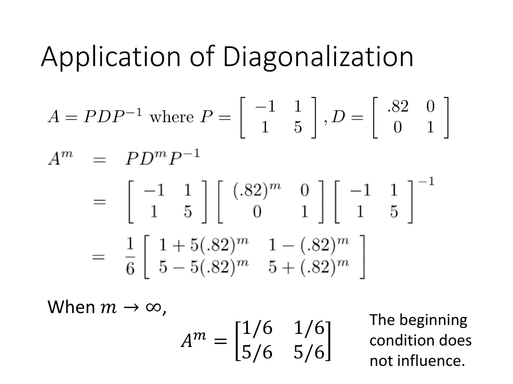 application of diagonalization 1