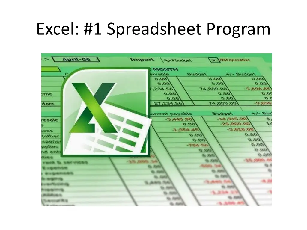 excel 1 spreadsheet program