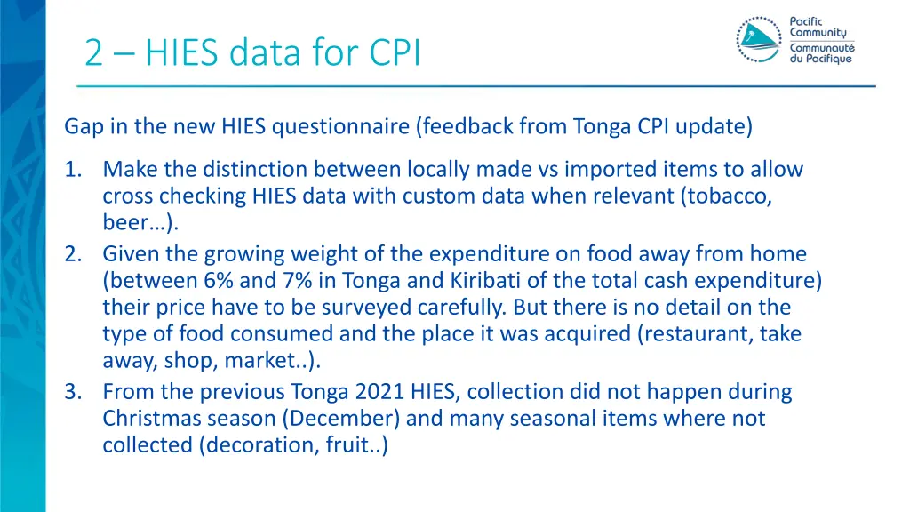 2 hies data for cpi 5