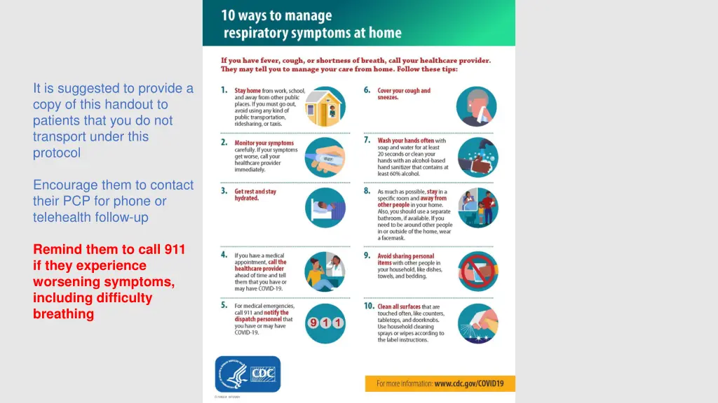 it is suggested to provide a copy of this handout