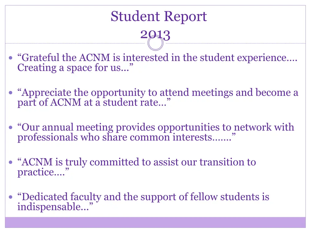student report 2013