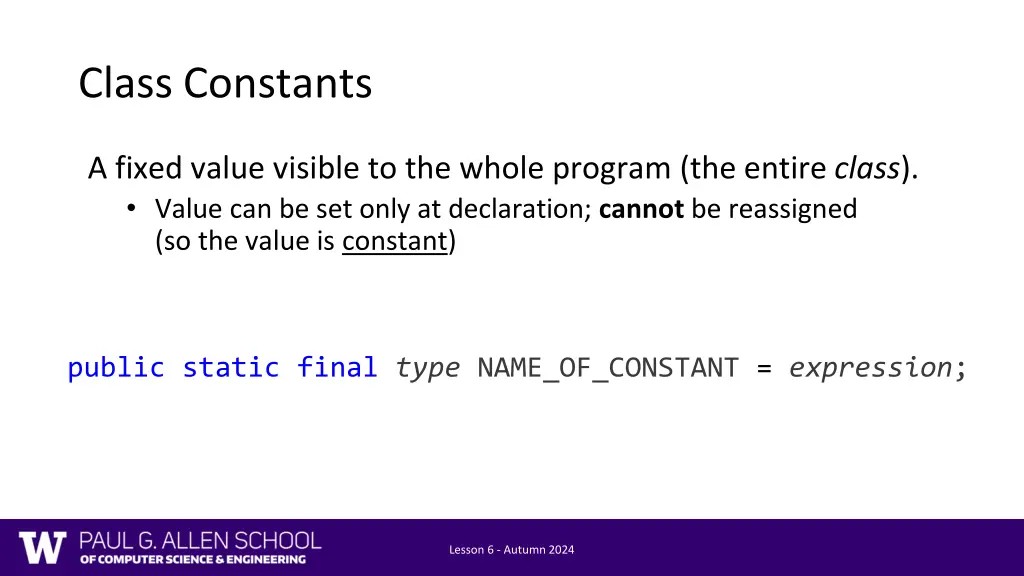 class constants