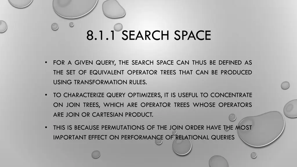 8 1 1 search space