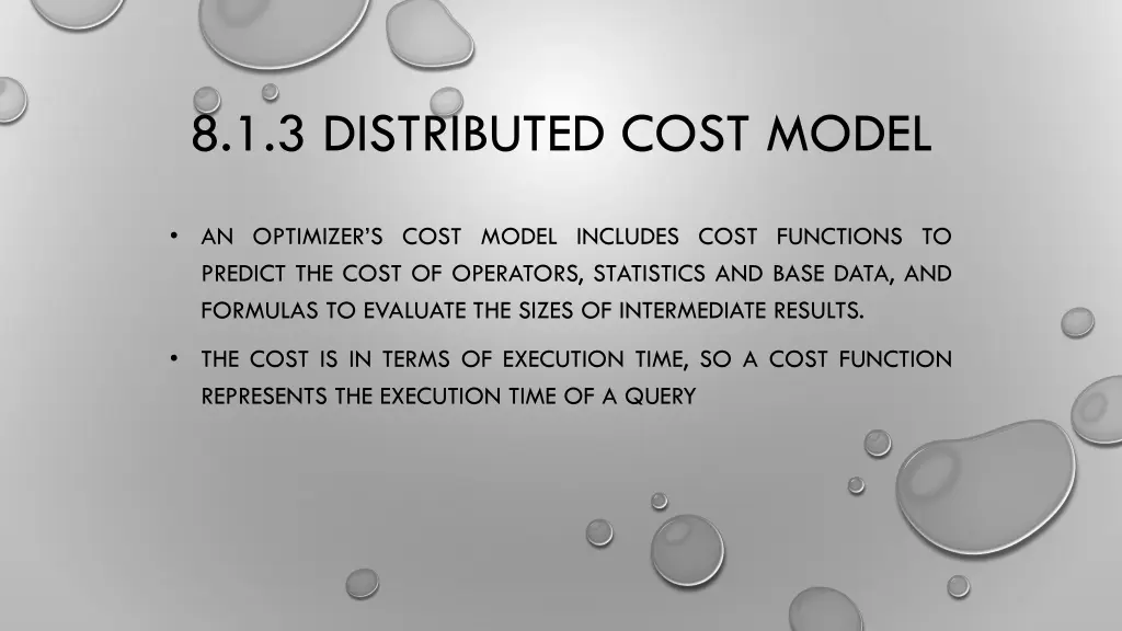 8 1 3 distributed cost model