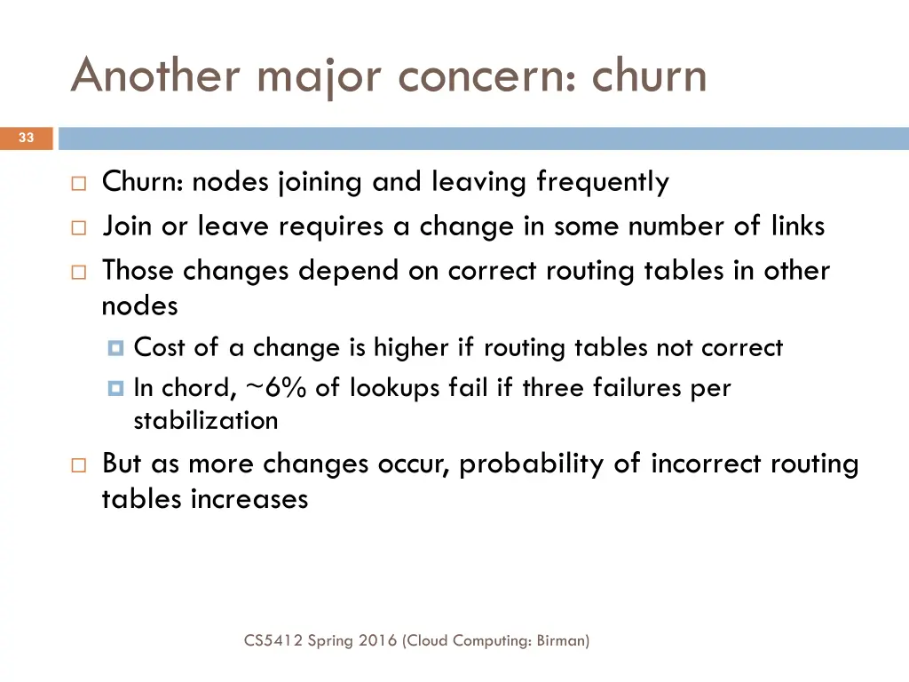 another major concern churn