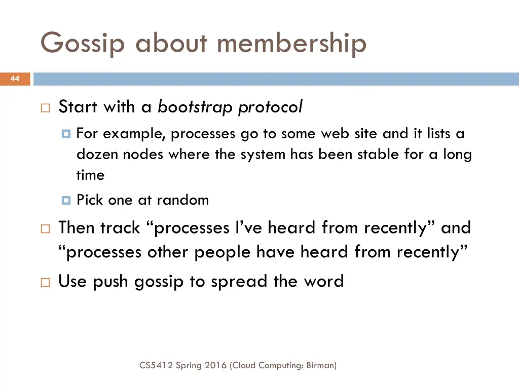 gossip about membership