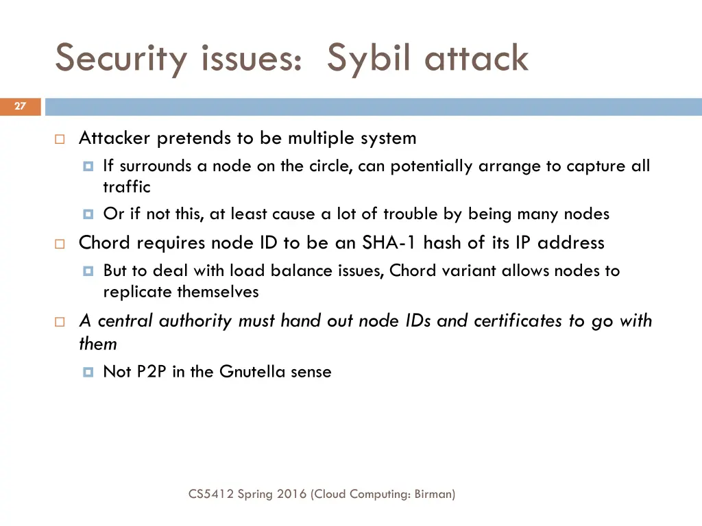 security issues sybil attack