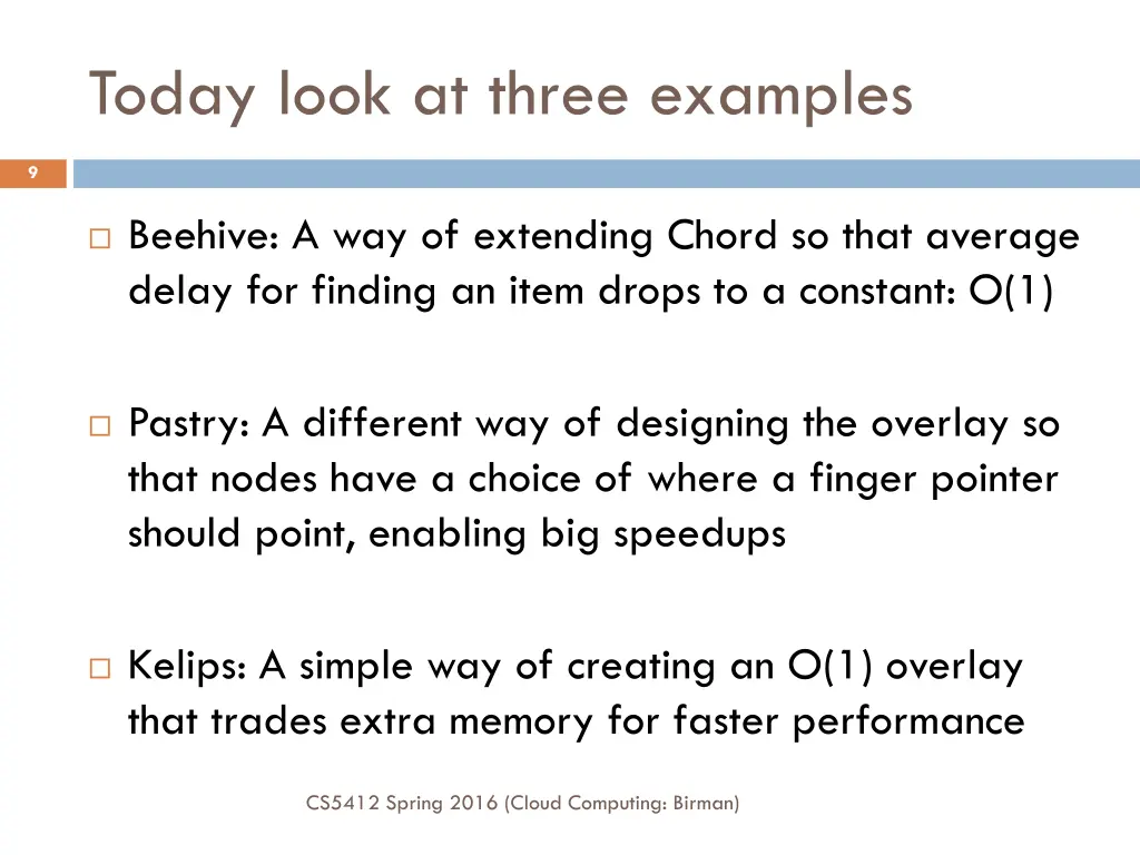 today look at three examples