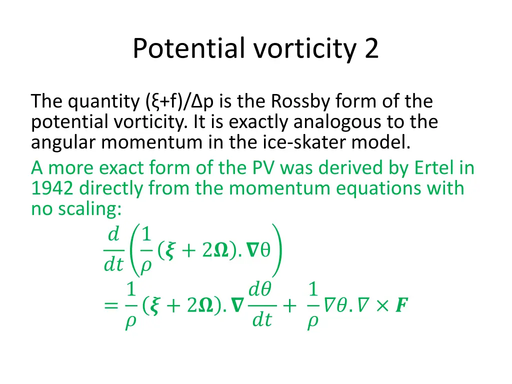 potential vorticity 2