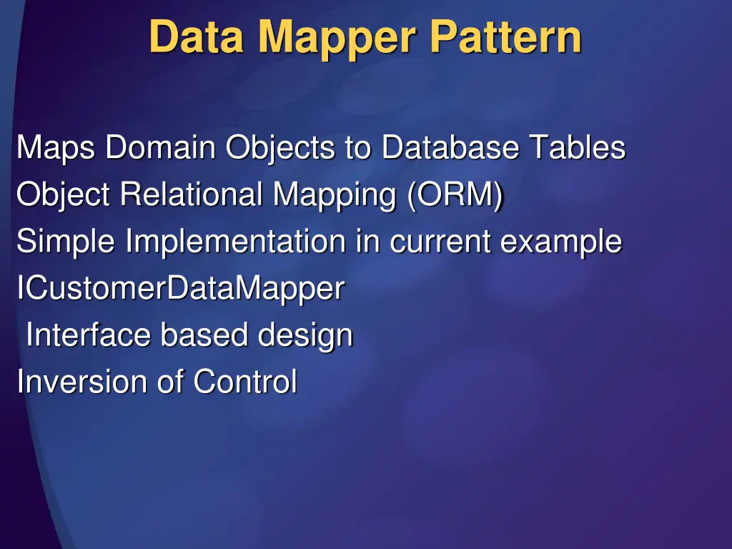 data mapper pattern
