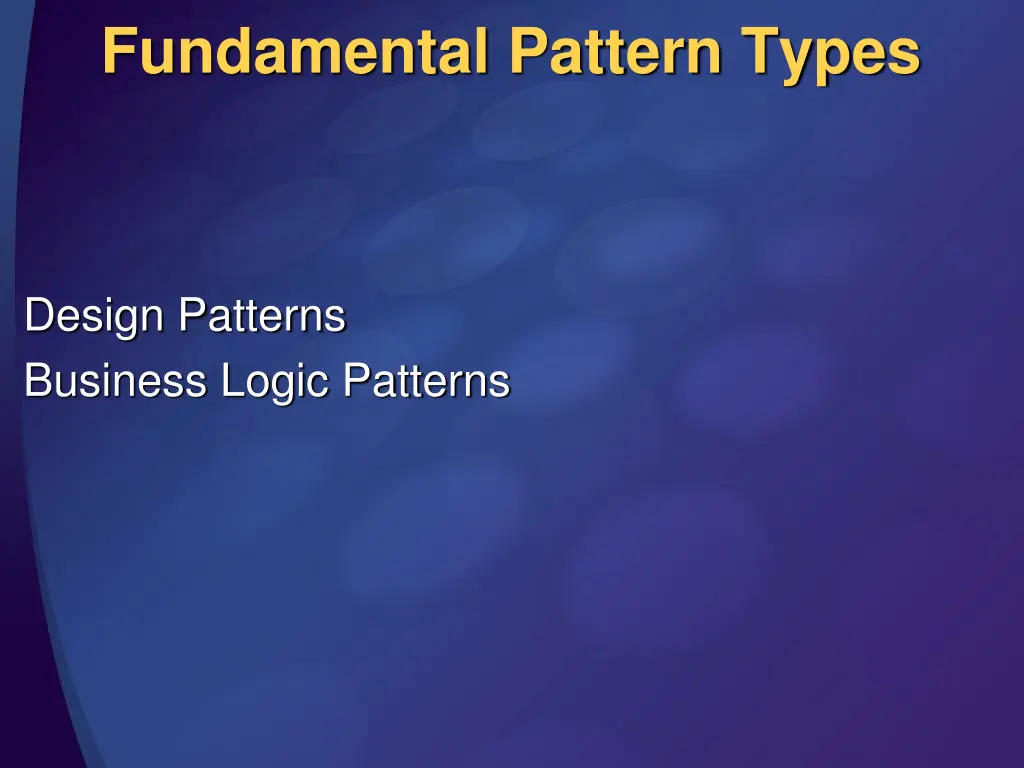 fundamental pattern types