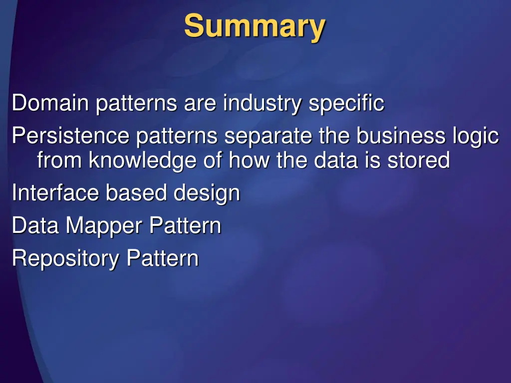 summary