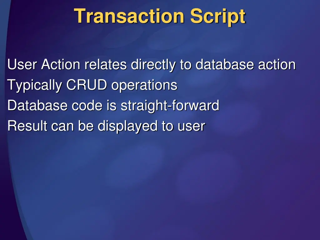 transaction script