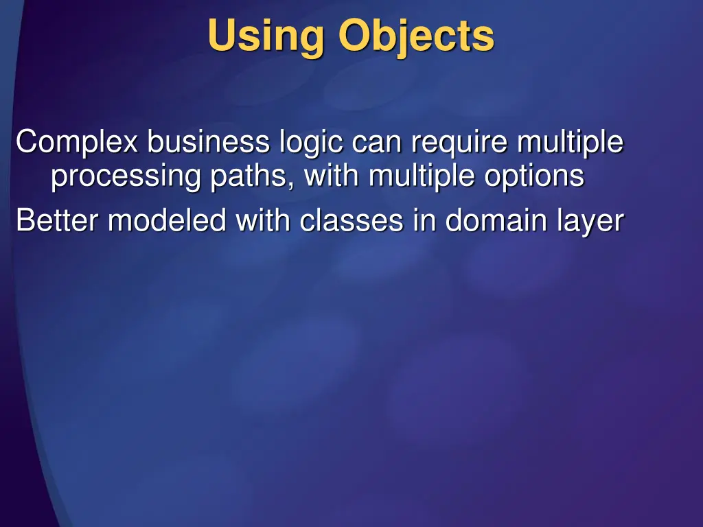using objects
