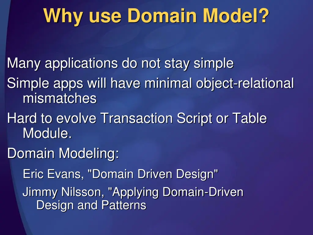 why use domain model