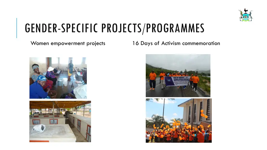 gender specific projects programmes