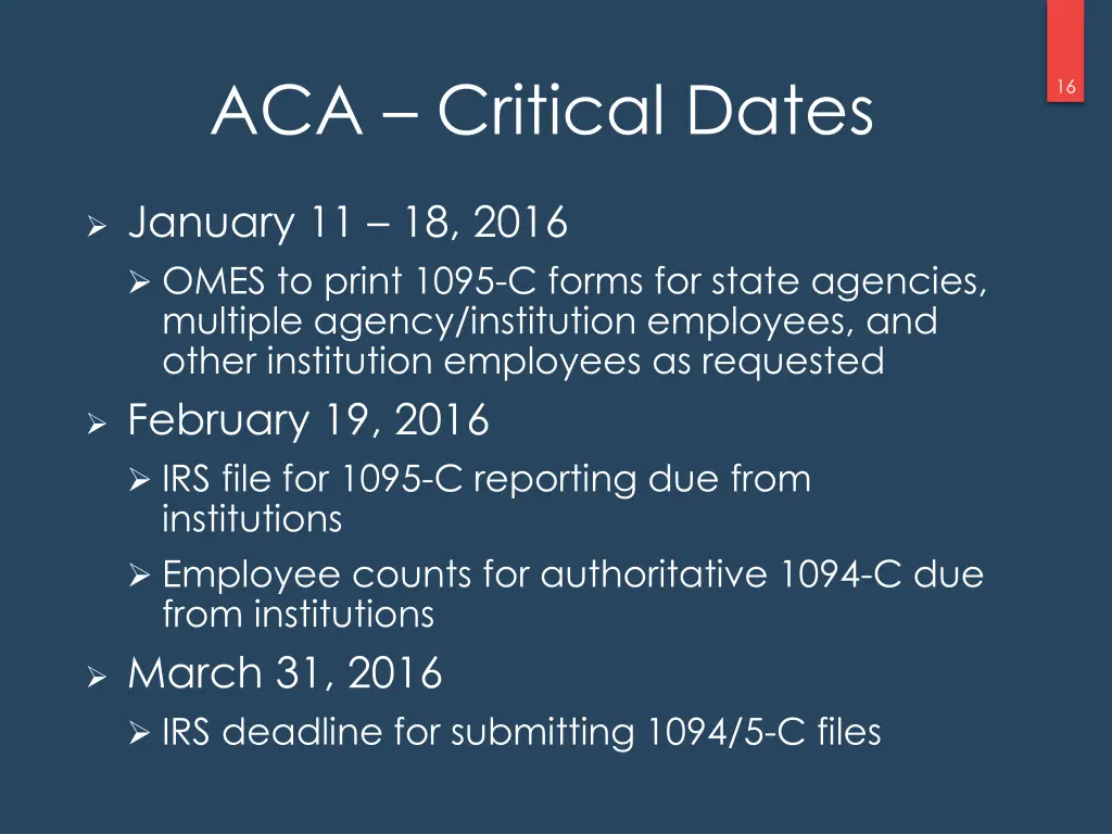 aca critical dates 1