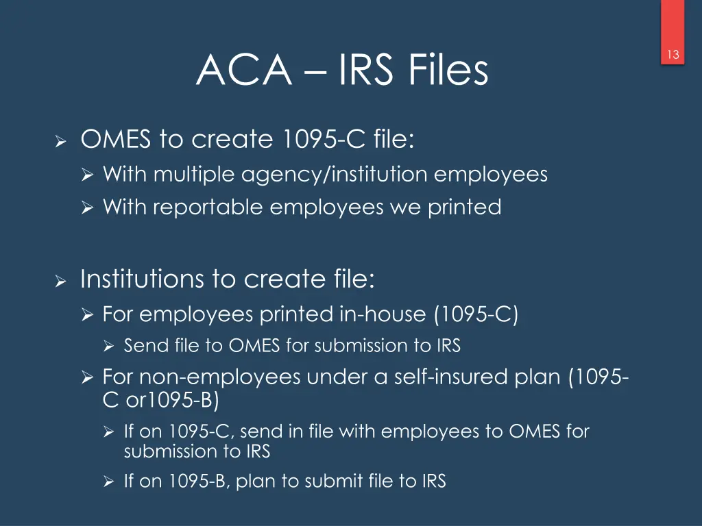 aca irs files