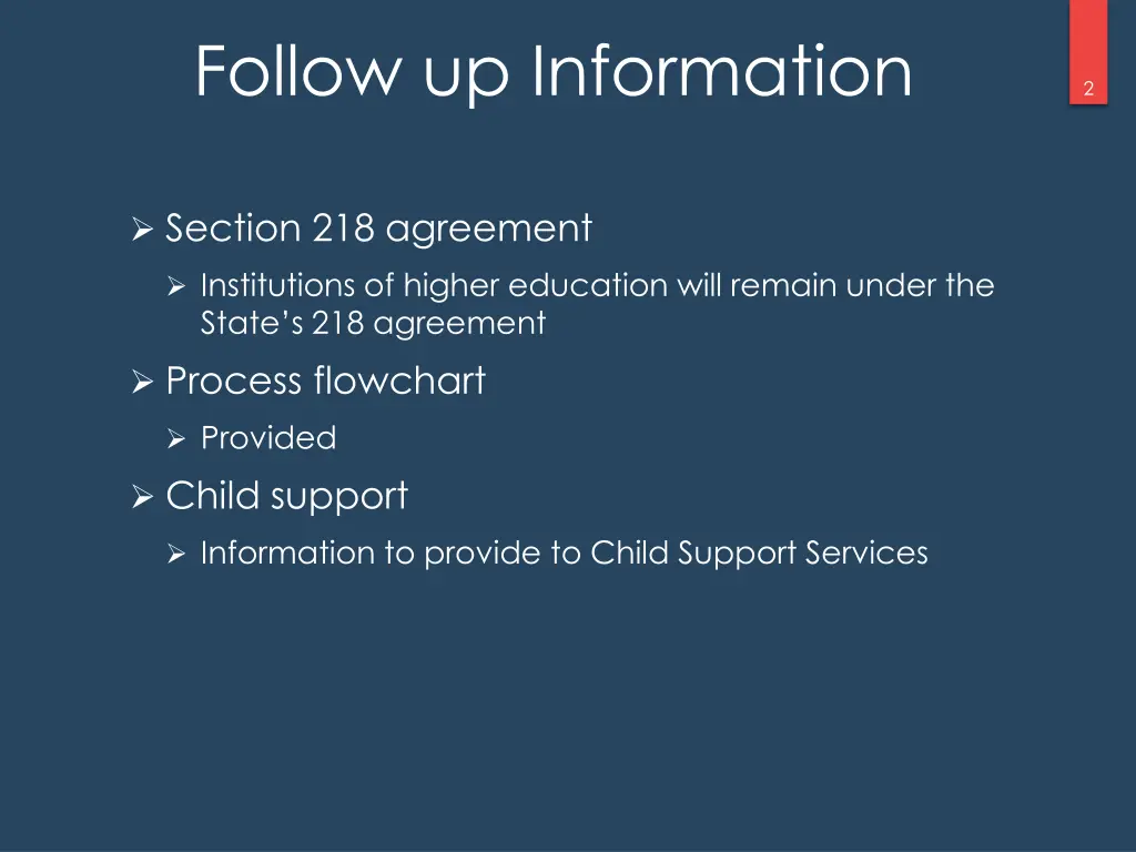 follow up information