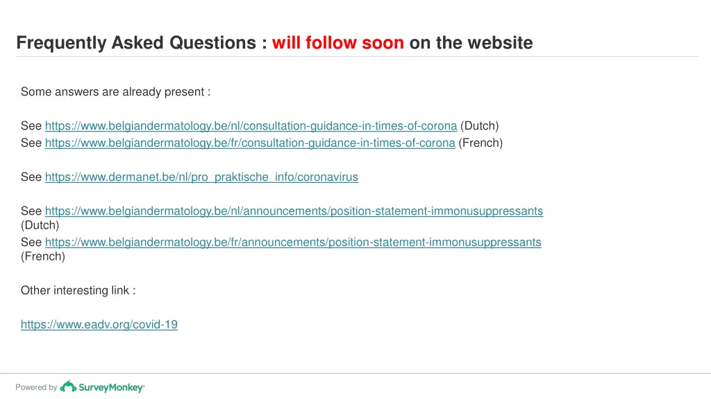 frequently asked questions will follow soon