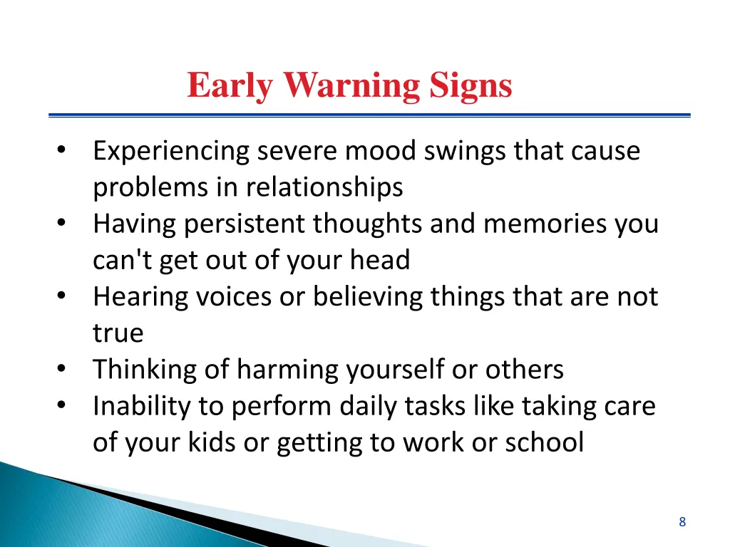 early warning signs 2