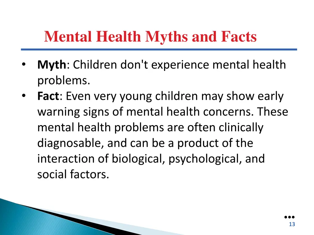 mental health myths and facts 1