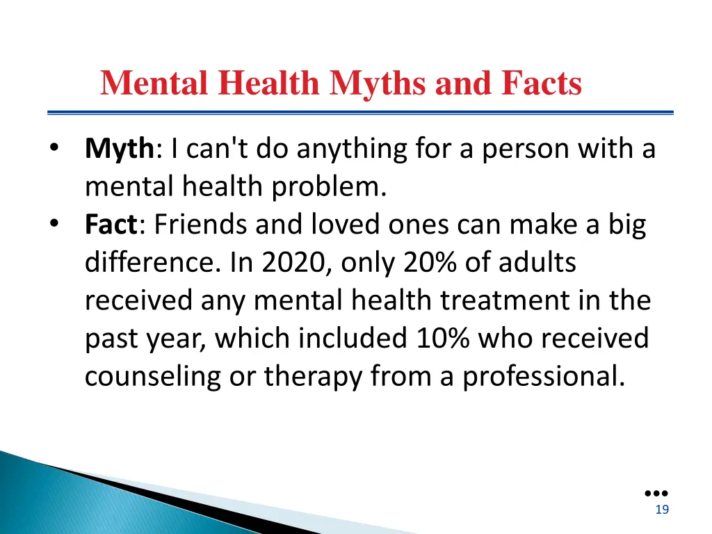 mental health myths and facts 7