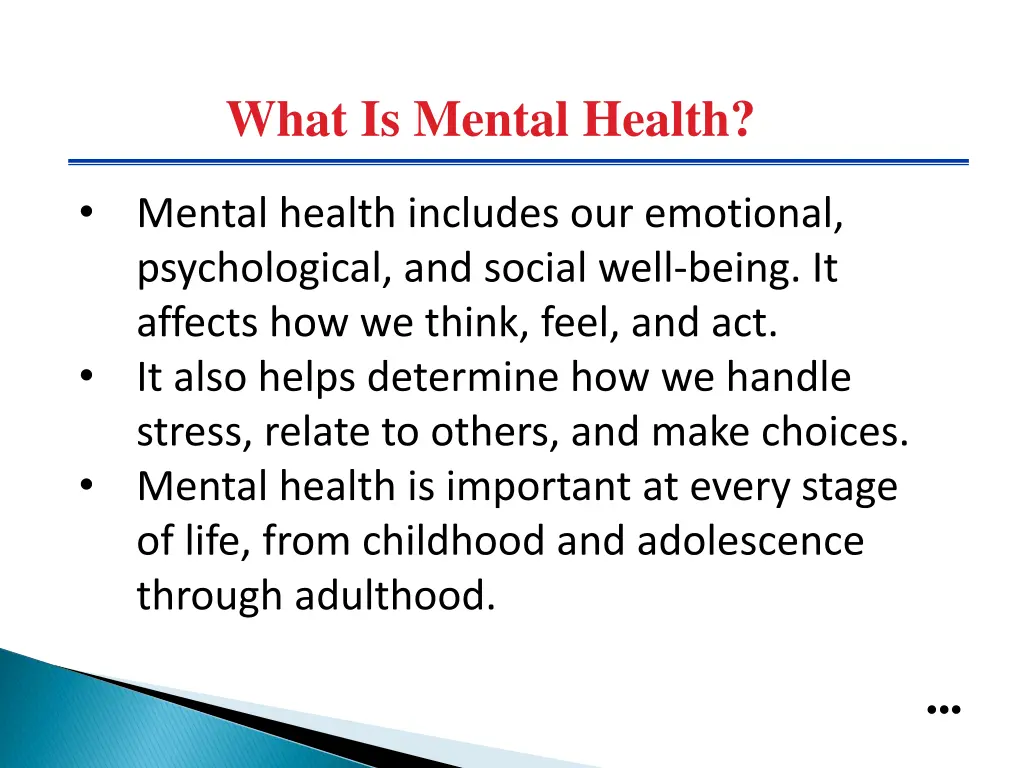 what is mental health