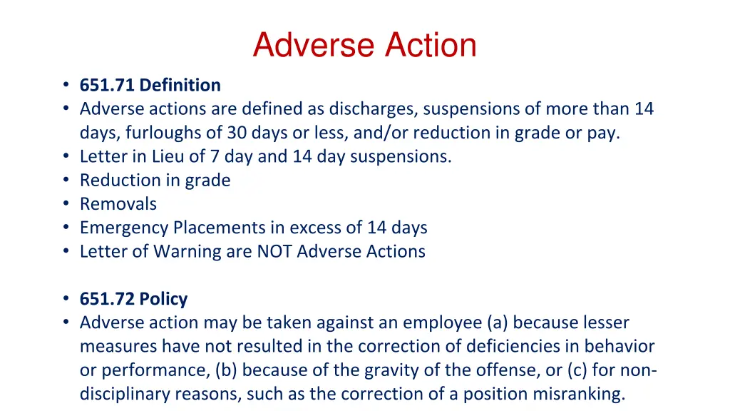 adverse action