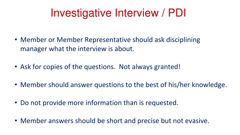 investigative interview pdi 2