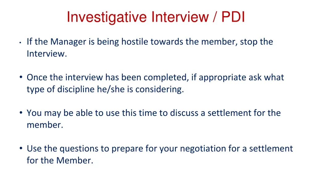 investigative interview pdi 5