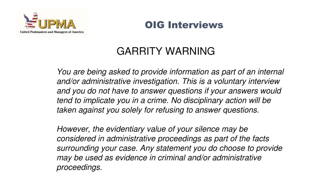 oig interviews 2