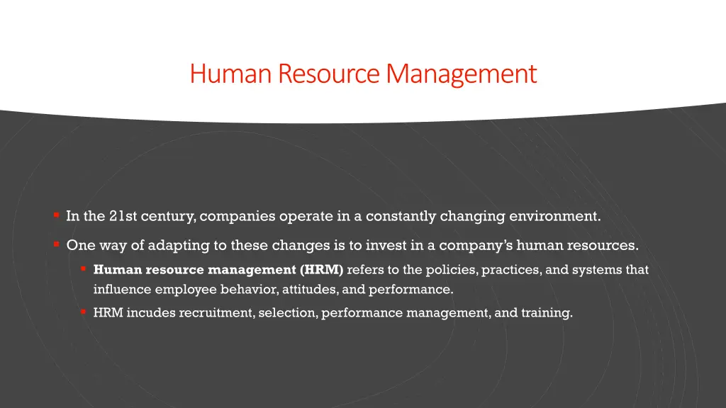 human resource management