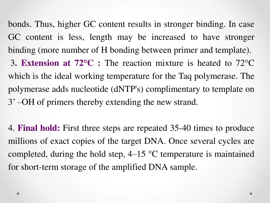 bonds thus higher gc content results in stronger