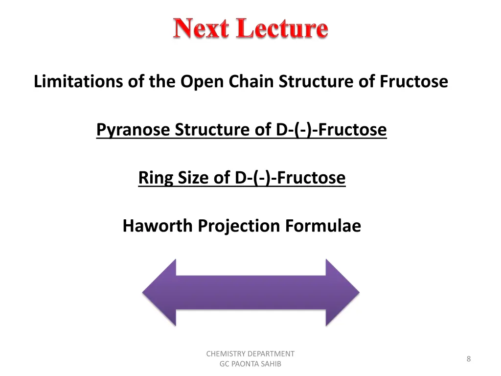 limitations of the open chain structure