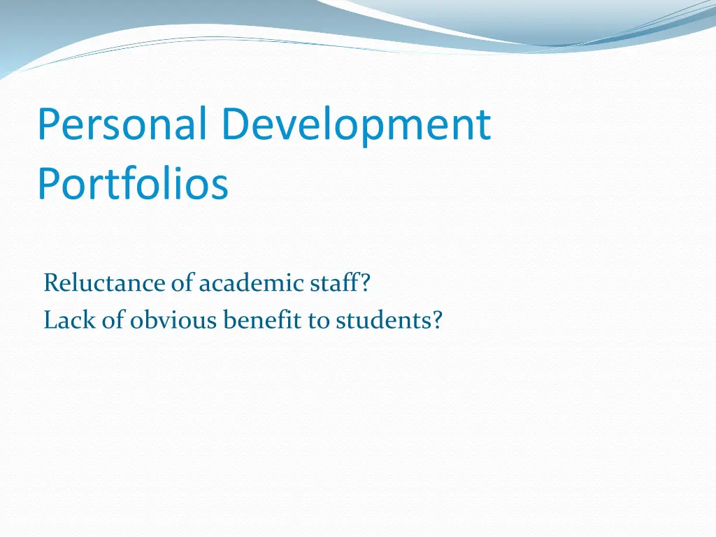 personal development portfolios