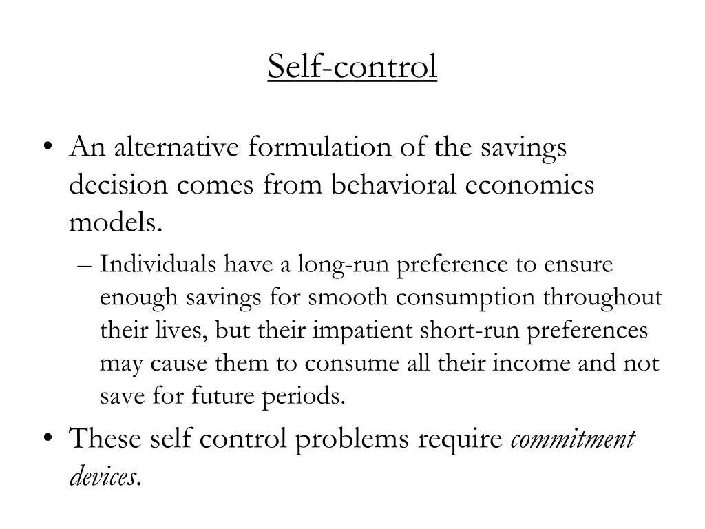 self control