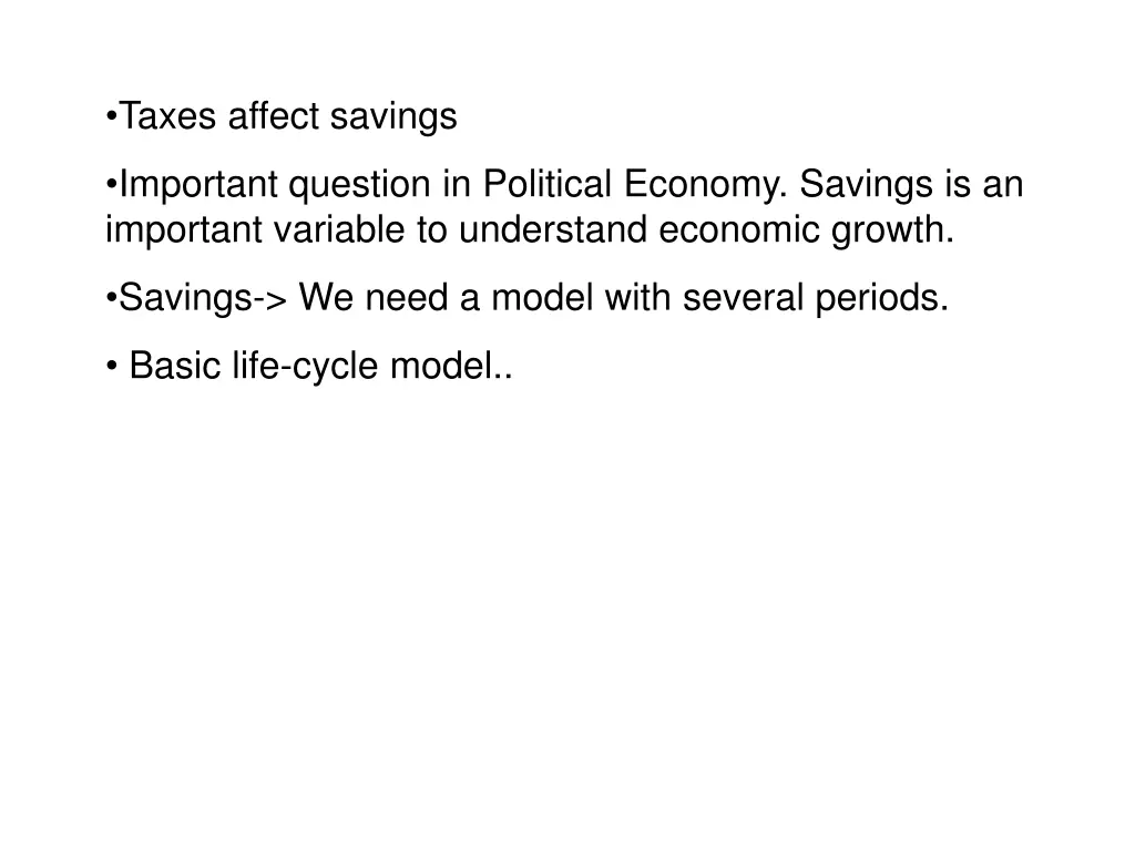 taxes affect savings
