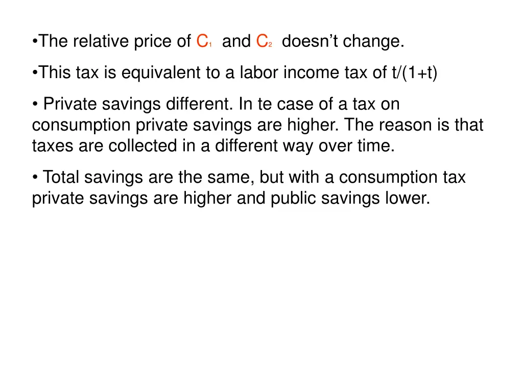 the relative price of c 1 and c 2 doesn t change