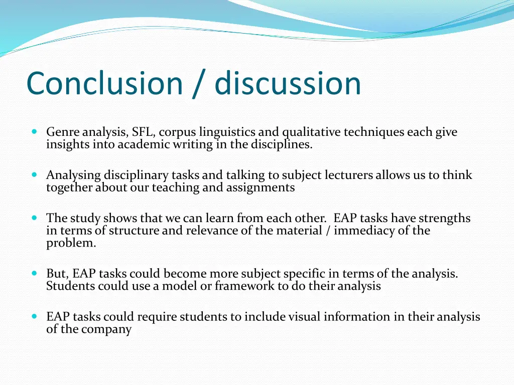 conclusion discussion
