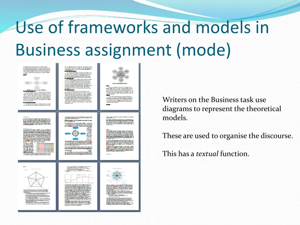 use of frameworks and models in business