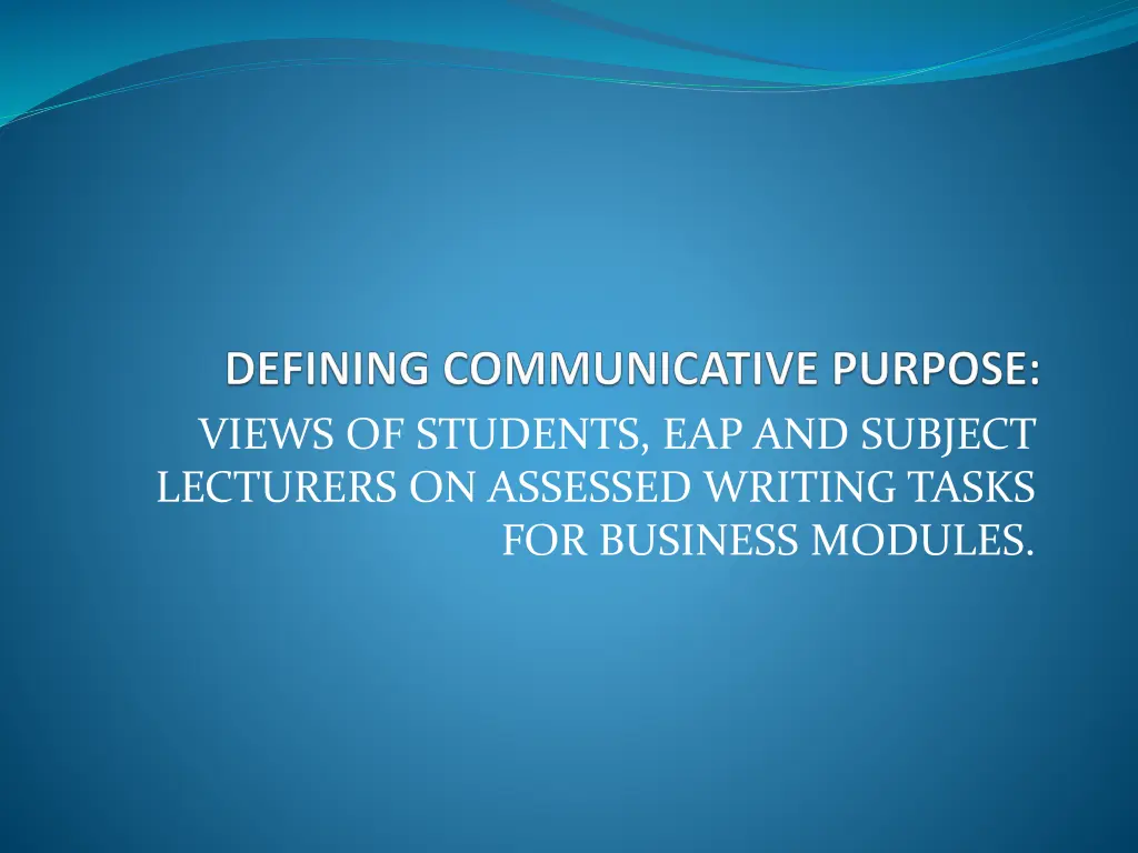 views of students eap and subject lecturers