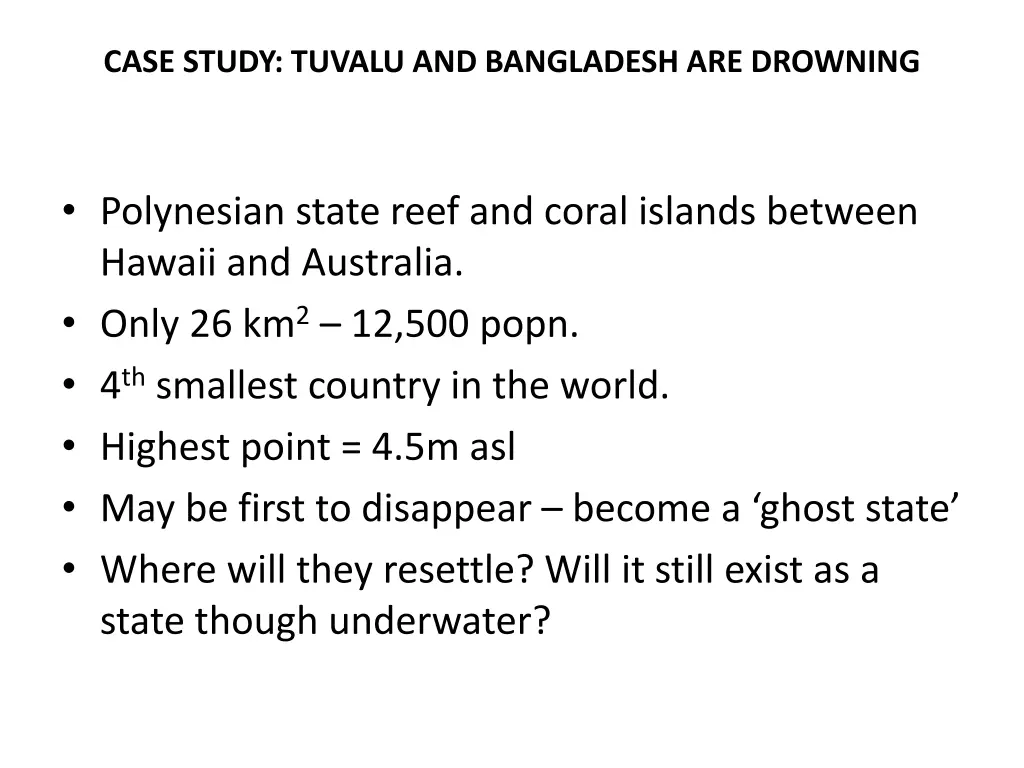 case study tuvalu and bangladesh are drowning