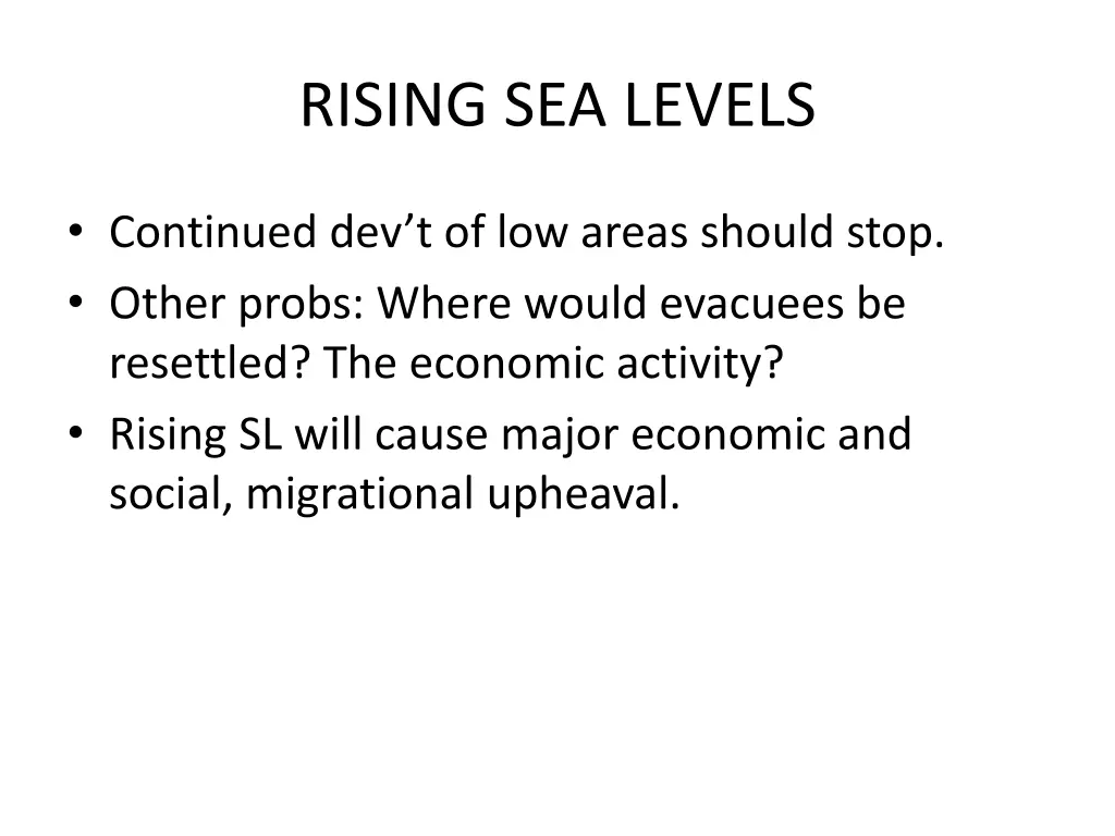 rising sea levels 1