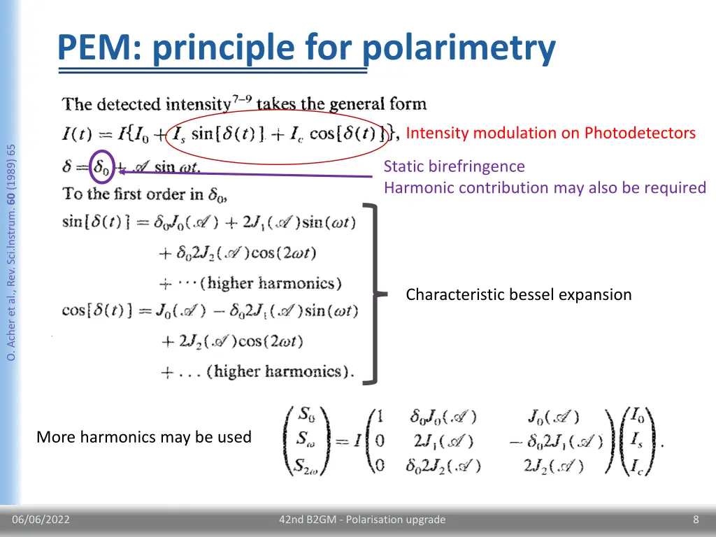 pem principle for polarimetry