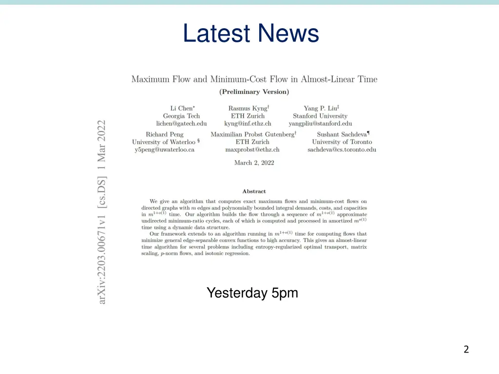 latest news