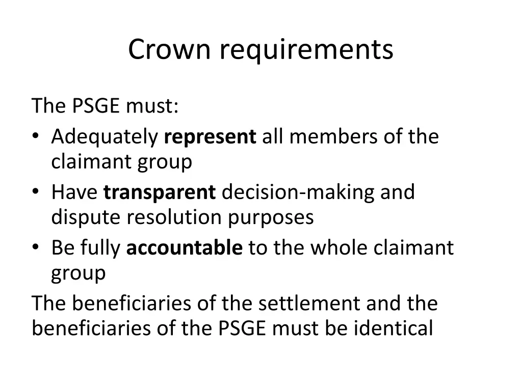 crown requirements