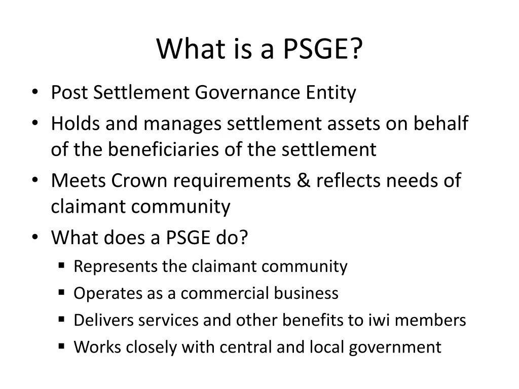 what is a psge