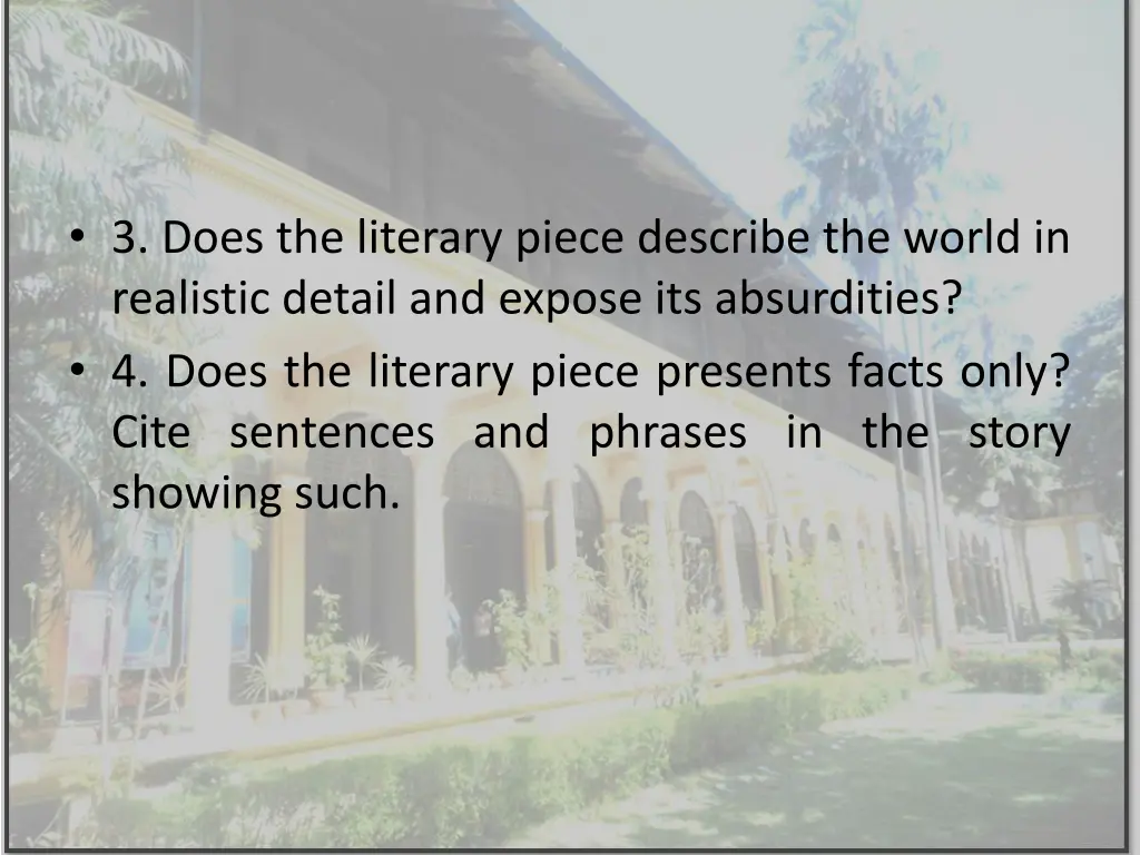 3 does the literary piece describe the world