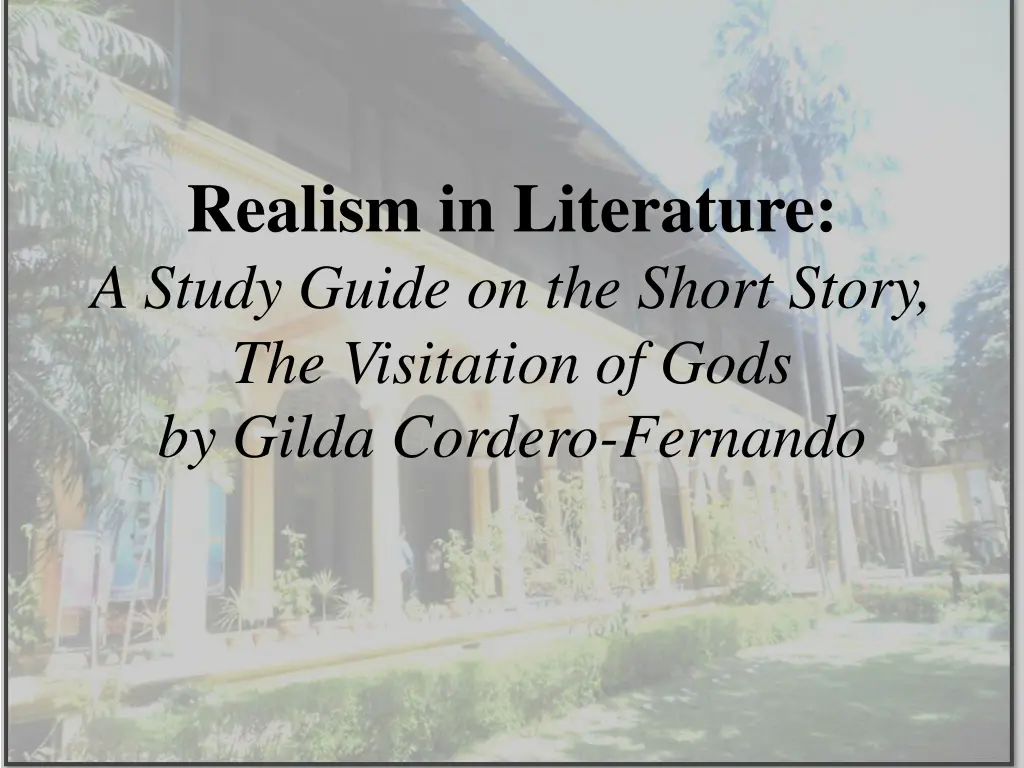 realism in literature a study guide on the short
